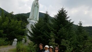 까리따스 성심회 평의회 임원진들의 천진암 답사 사진